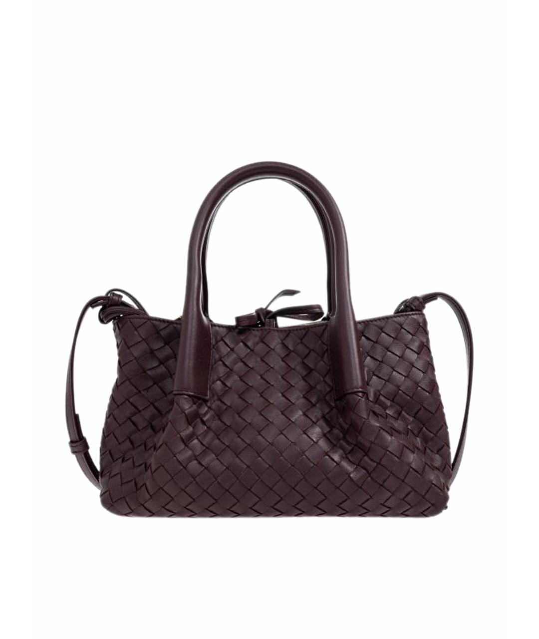 BOTTEGA VENETA Бордовая кожаная сумка через плечо, фото 1