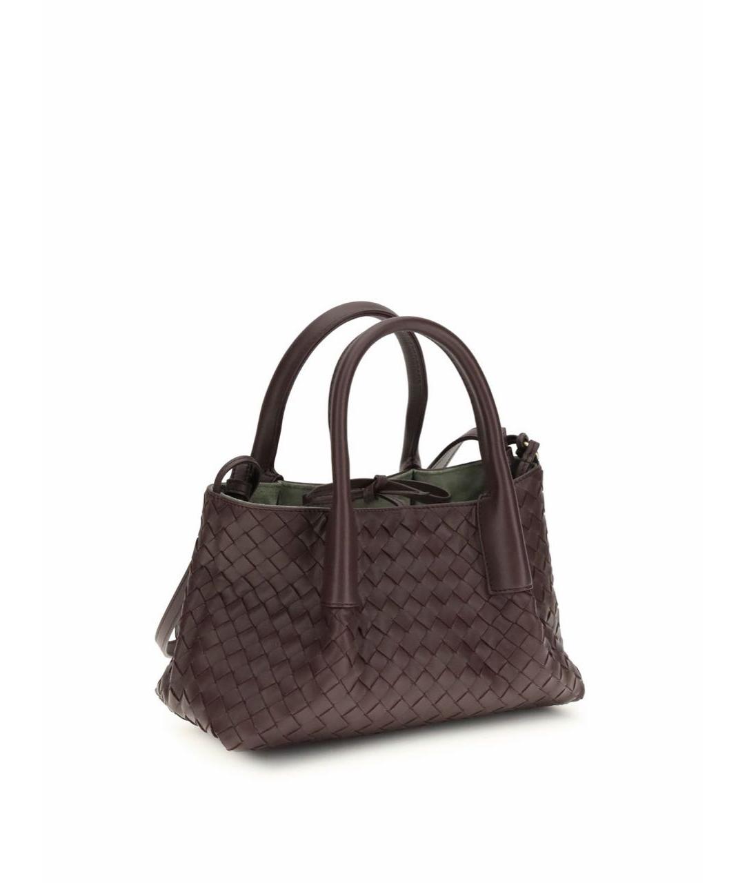 BOTTEGA VENETA Бордовая кожаная сумка через плечо, фото 2