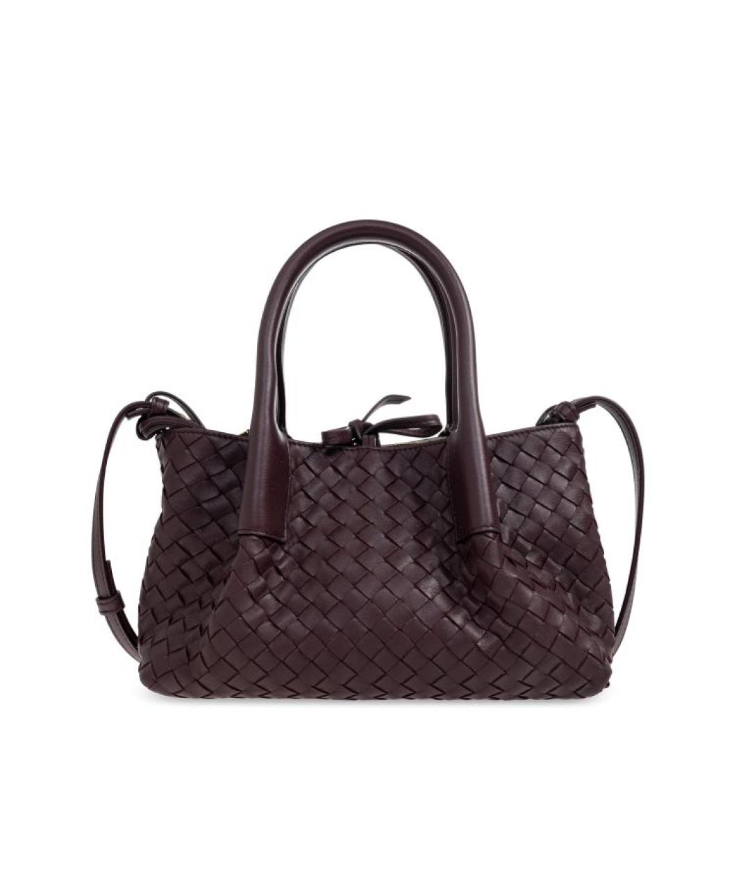 BOTTEGA VENETA Бордовая кожаная сумка через плечо, фото 4