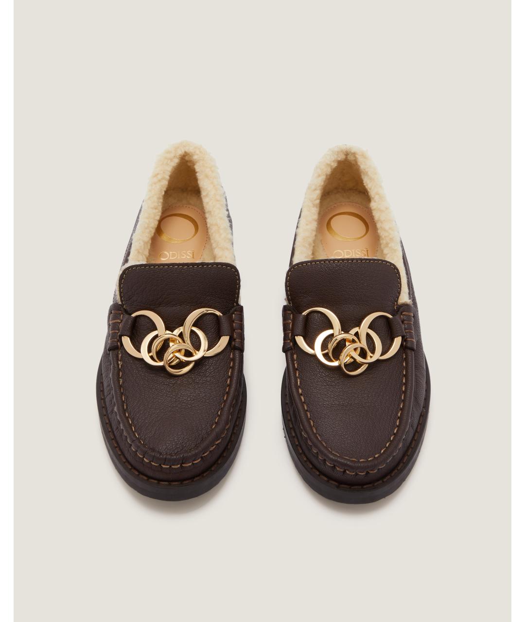Odissì Коричневые кожаные лоферы, фото 4