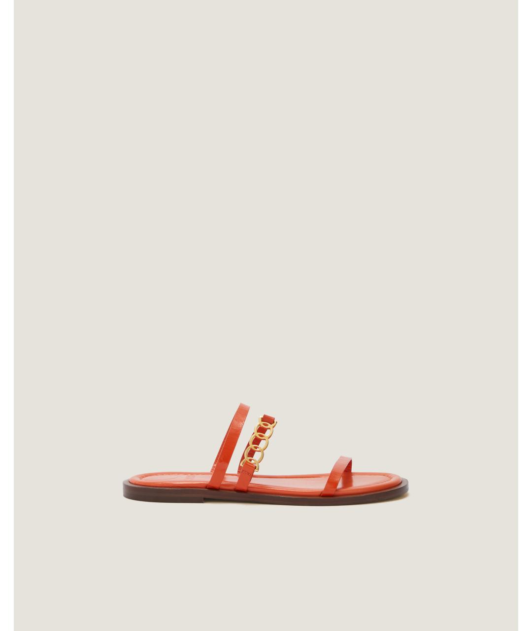 Odissì Оранжевое кожаные шлепанцы, фото 6