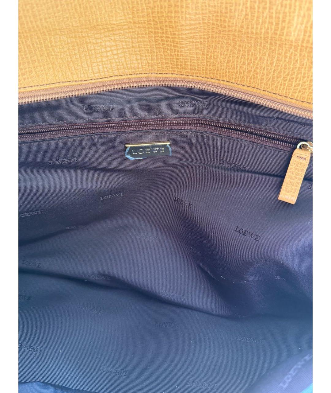 LOEWE Коричневая кожаная сумка через плечо, фото 4