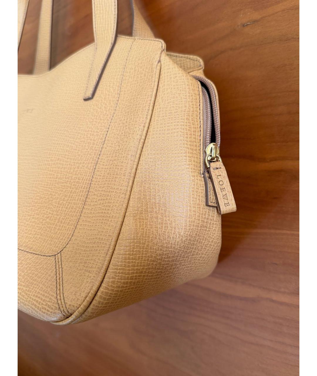 LOEWE Коричневая кожаная сумка через плечо, фото 6