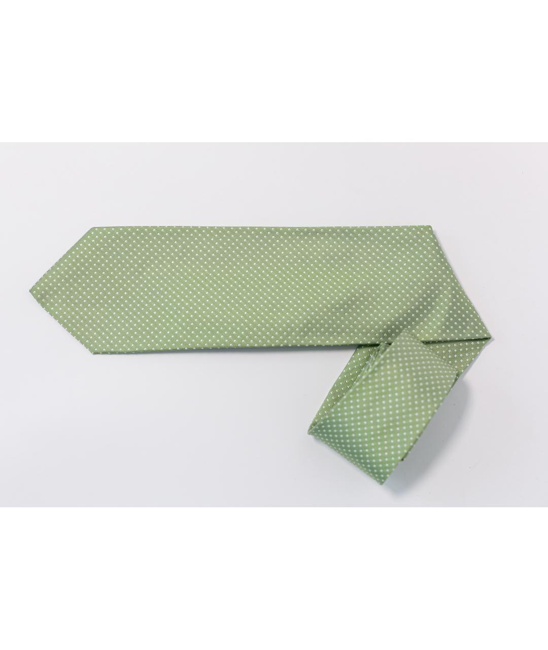 LARDINI Салатовый шелковый галстук, фото 4