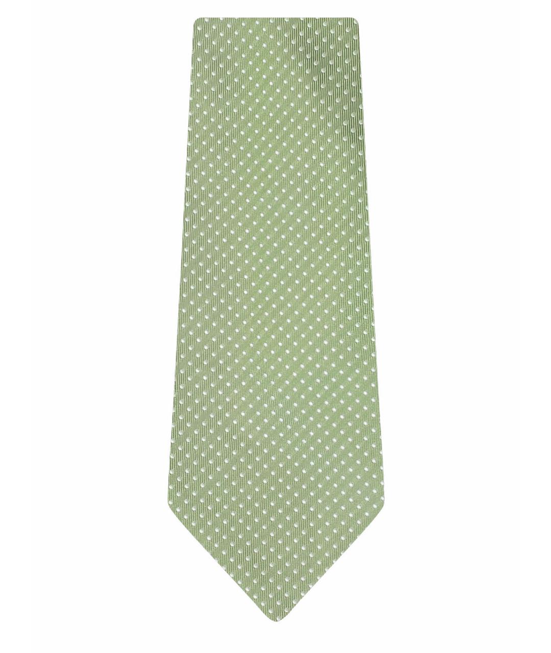 LARDINI Салатовый шелковый галстук, фото 1