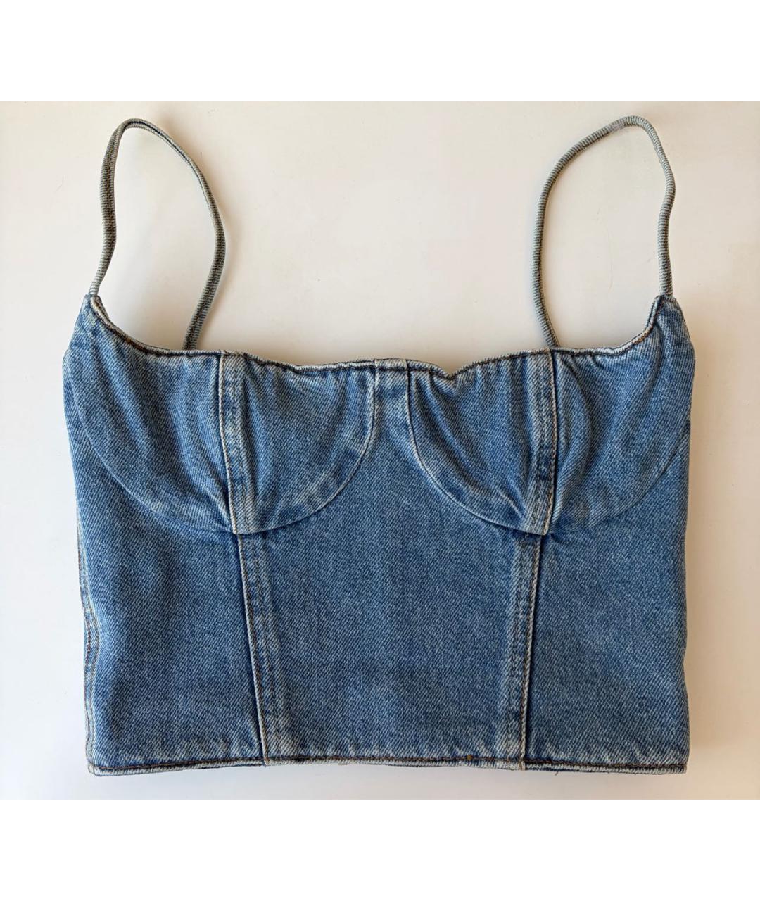 MAGDA BUTRYM Голубой хлопковый корсет, фото 2