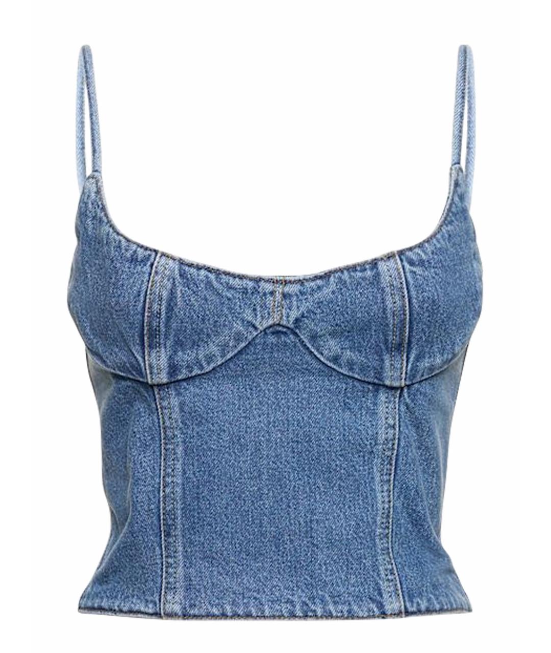 MAGDA BUTRYM Голубой хлопковый корсет, фото 1