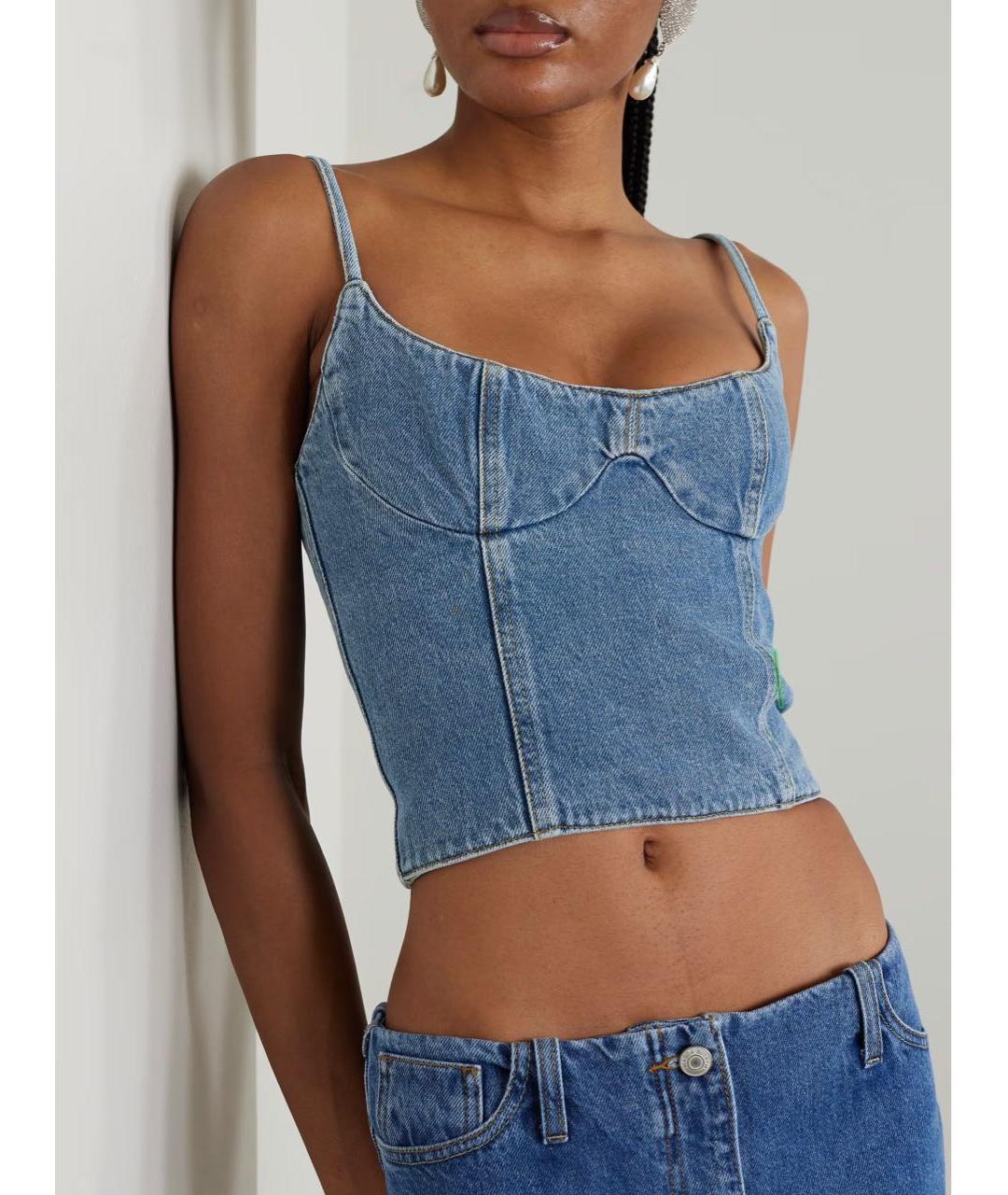 MAGDA BUTRYM Голубой хлопковый корсет, фото 6