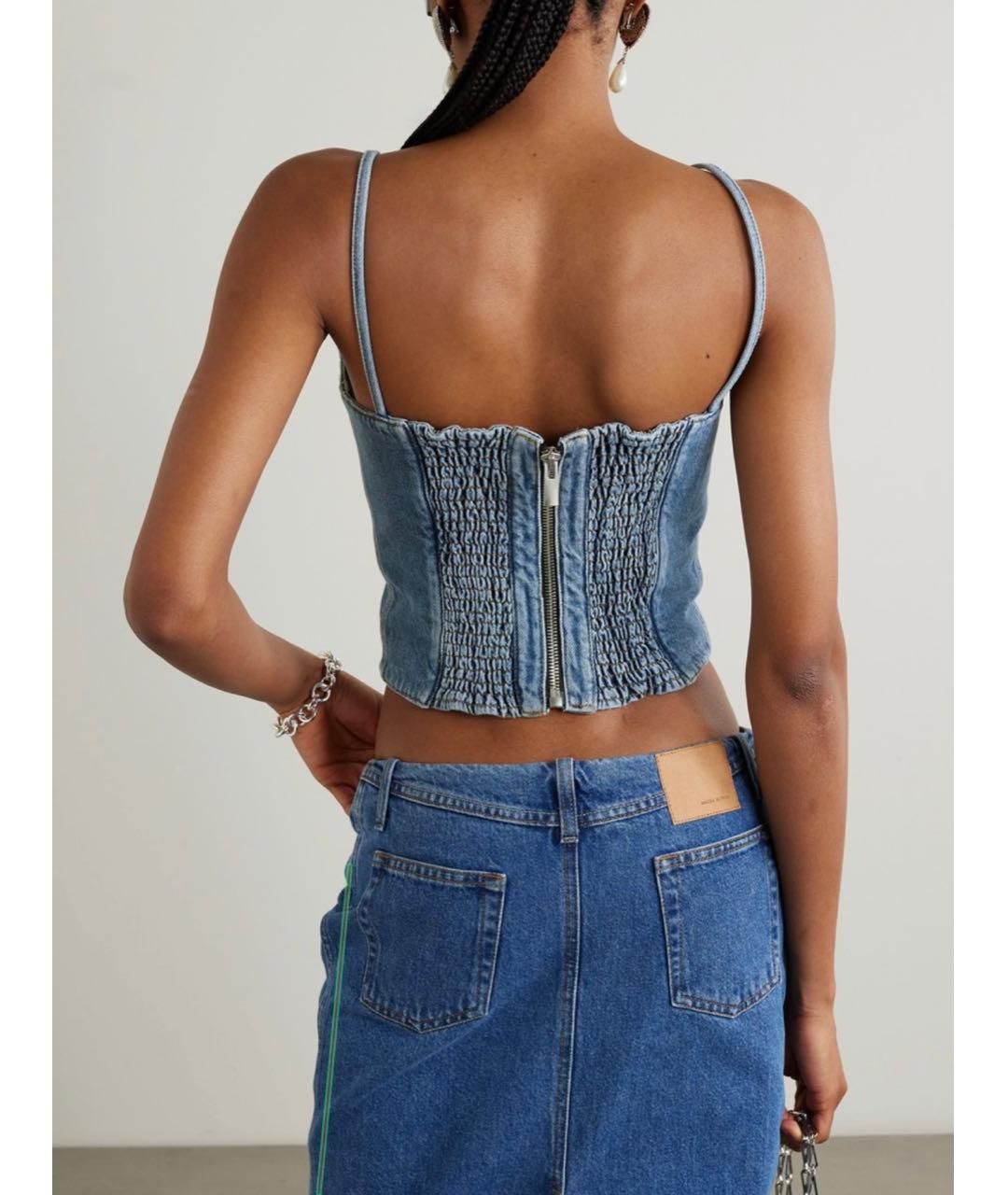 MAGDA BUTRYM Голубой хлопковый корсет, фото 7