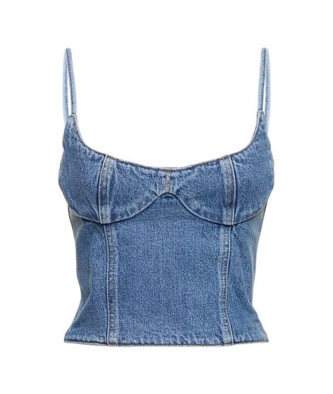 MAGDA BUTRYM Голубой хлопковый корсет, фото 9