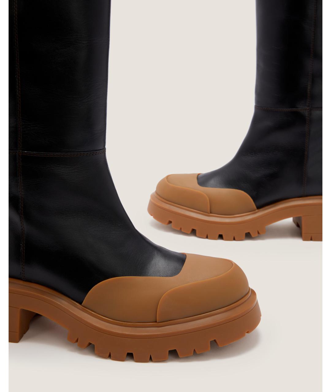 Odissì Черные кожаные сапоги, фото 3