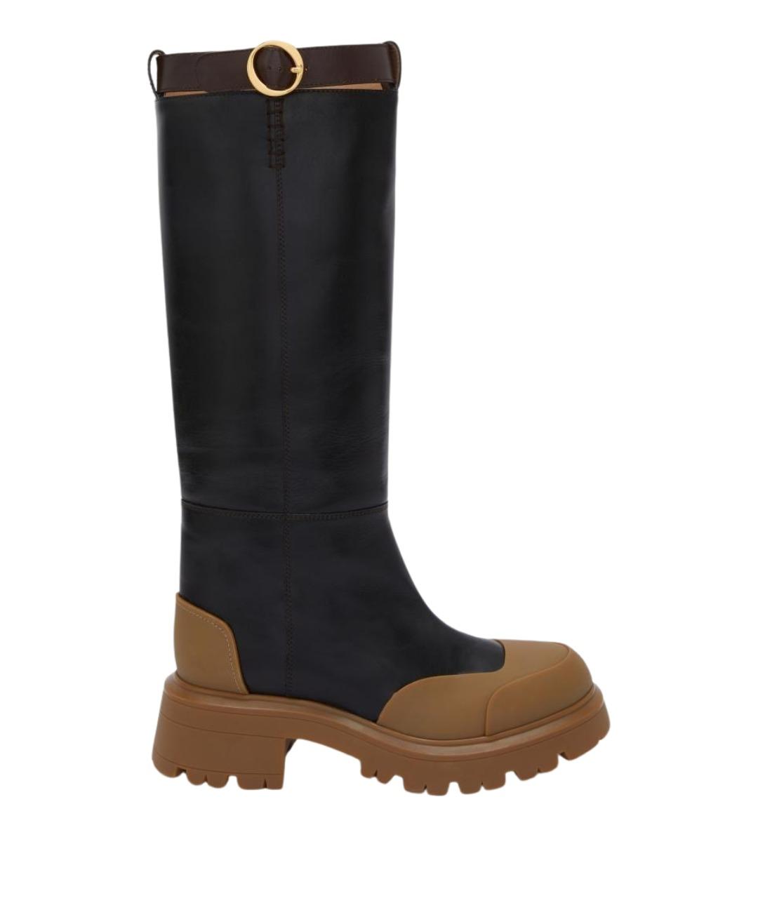 Odissì Черные кожаные сапоги, фото 1