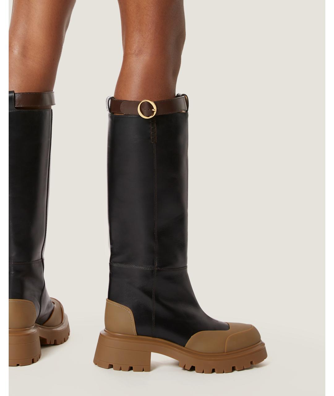 Odissì Черные кожаные сапоги, фото 5