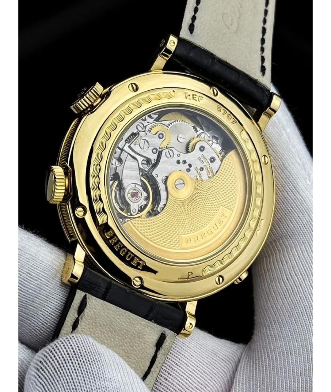 Breguet Серые часы из желтого золота, фото 5
