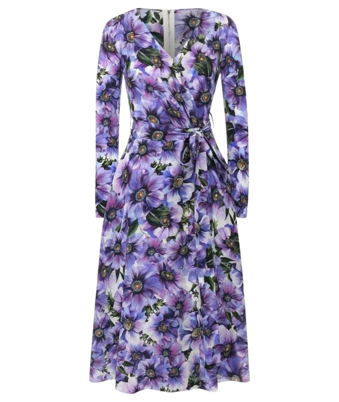 DOLCE&GABBANA Мульти шелковое повседневное платье, фото 1