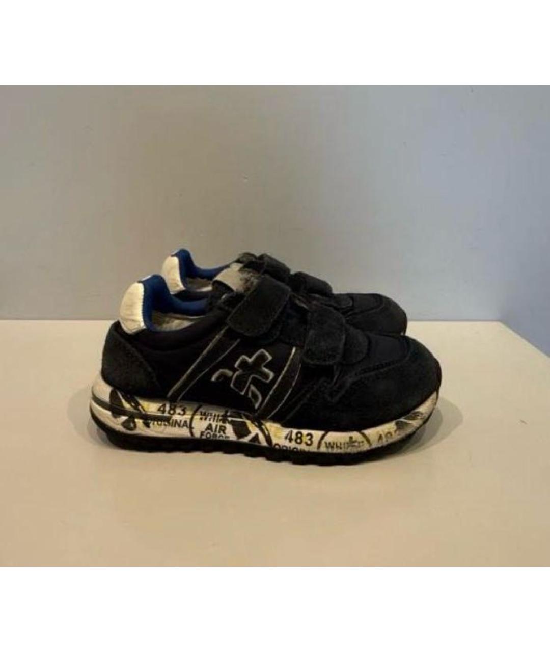 PREMIATA Темно-синие кожаные кеды, фото 8