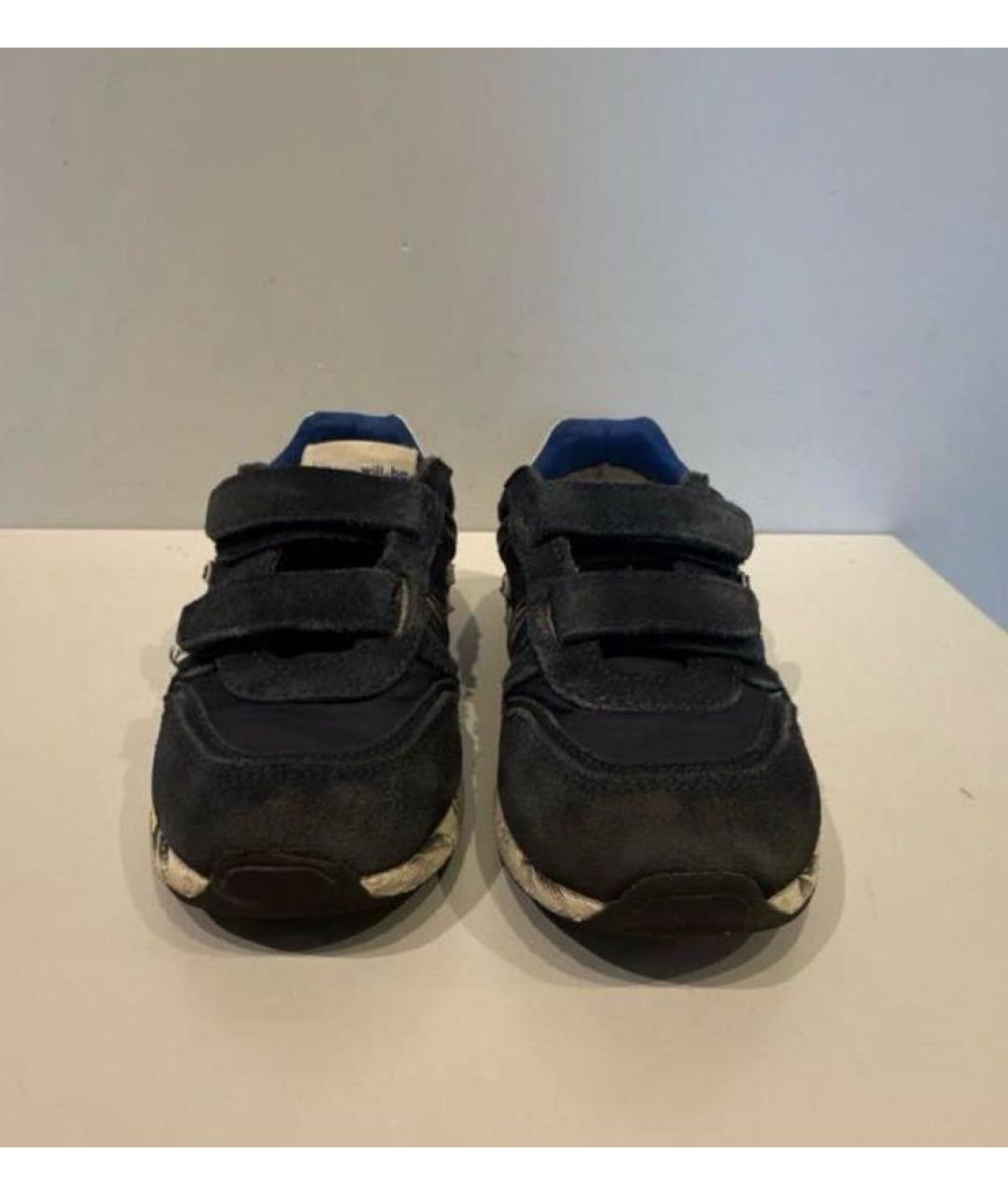 PREMIATA Темно-синие кожаные кеды, фото 2