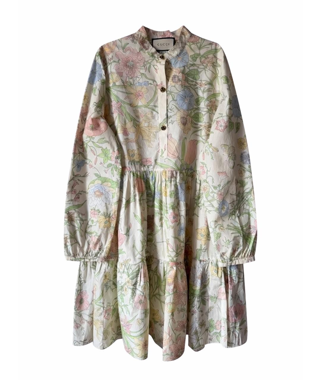 GUCCI Мульти хлопковое повседневное платье, фото 1