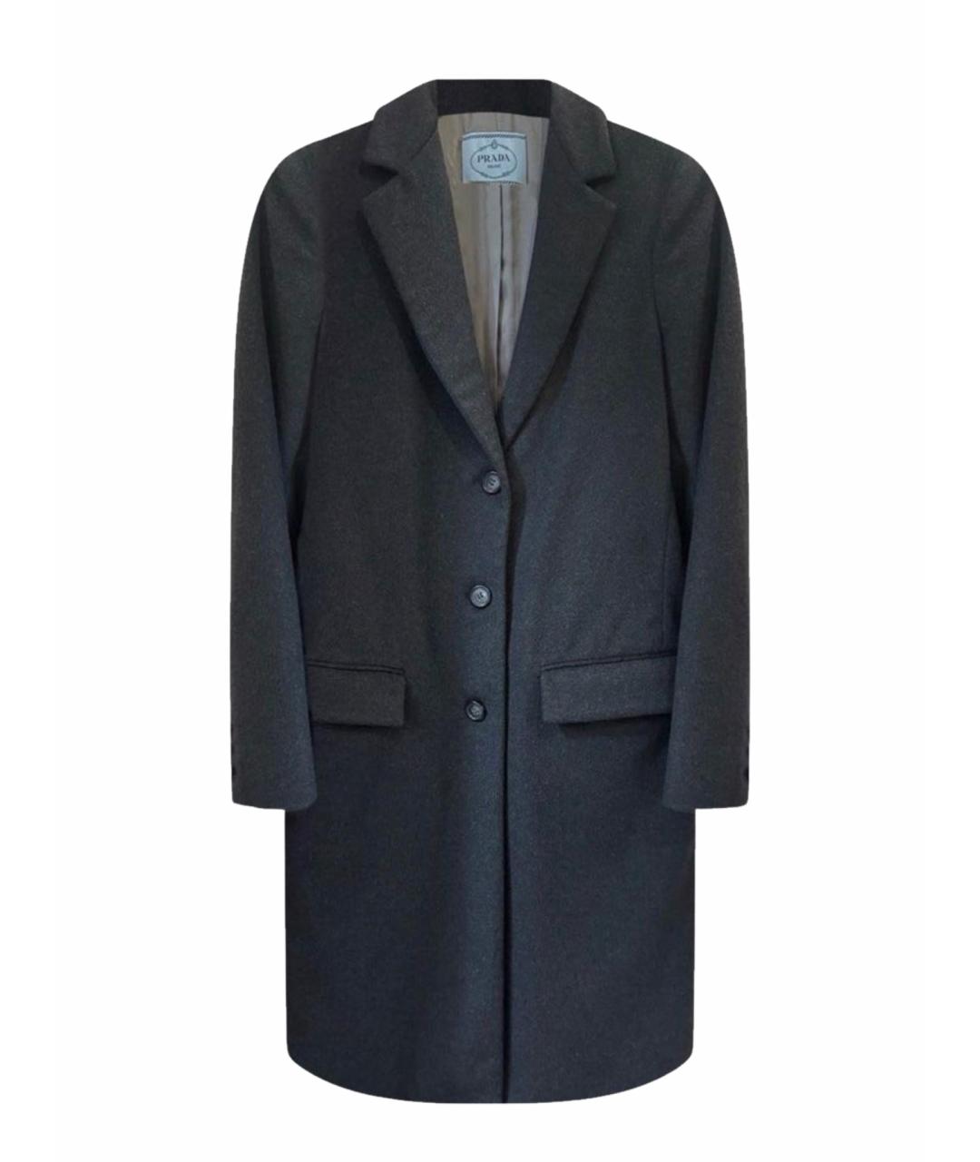 PRADA Антрацитовое кашемировое пальто, фото 1
