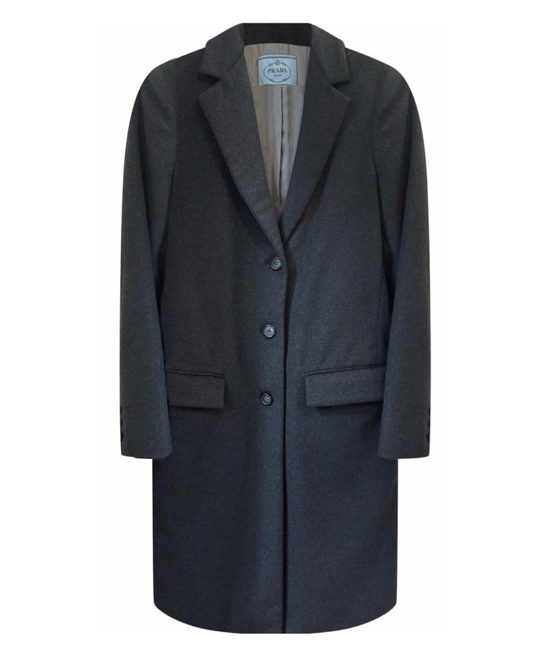 PRADA Антрацитовое кашемировое пальто, фото 9