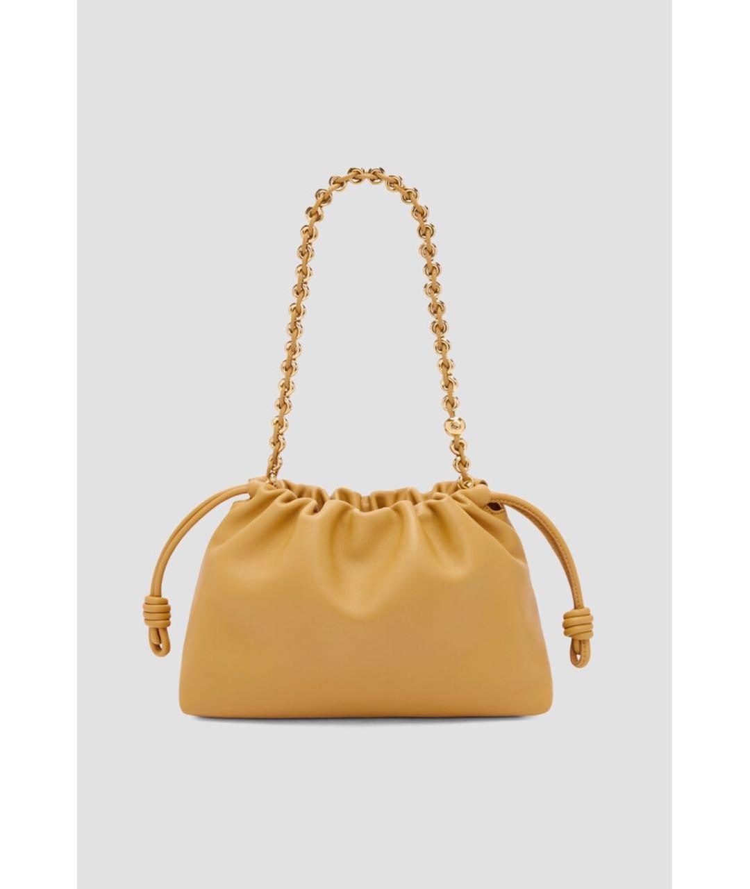 LOEWE Горчичная кожаная сумка через плечо, фото 3