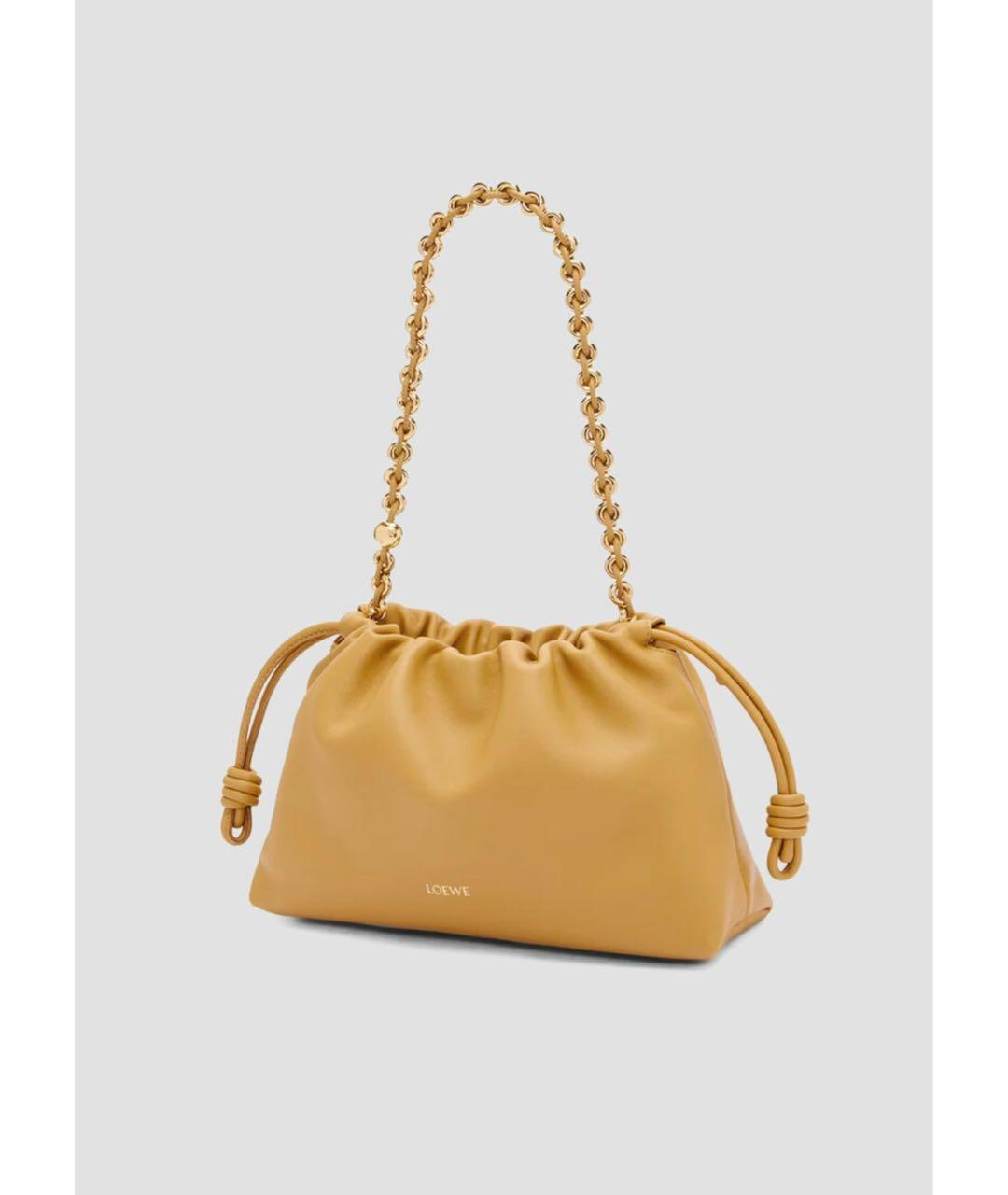 LOEWE Горчичная кожаная сумка через плечо, фото 2