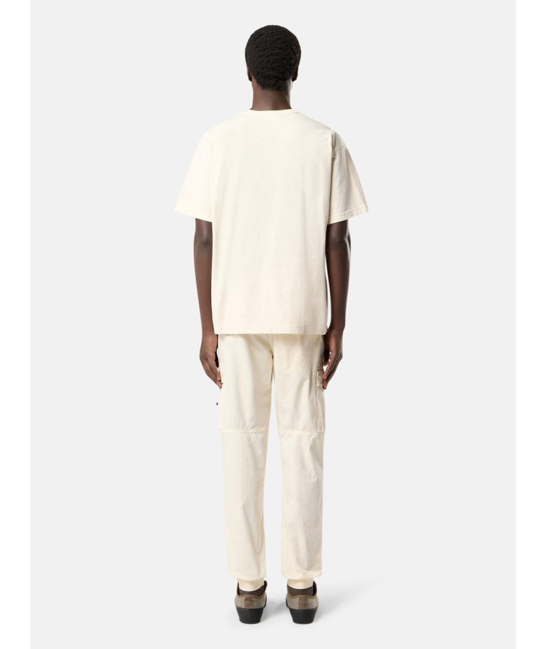 STONE ISLAND Белая хлопковая футболка, фото 3
