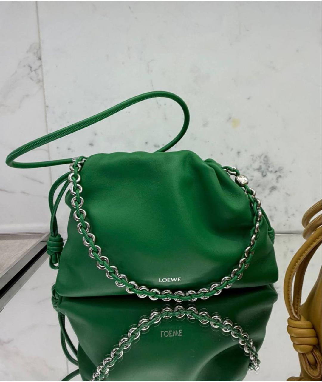 LOEWE Зеленая кожаная сумка через плечо, фото 2