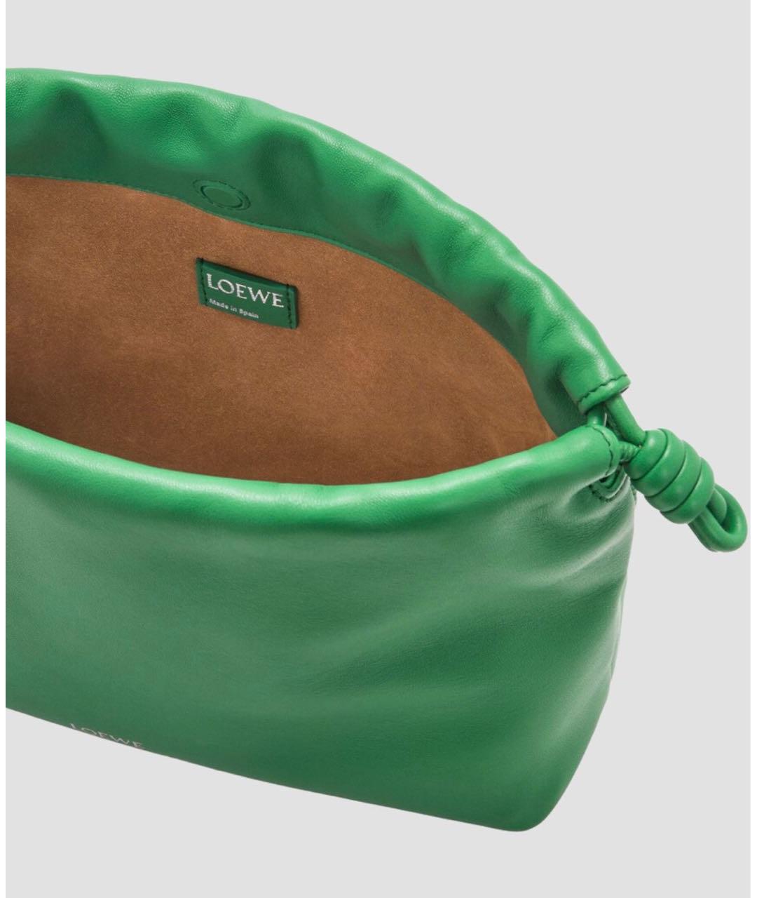 LOEWE Зеленая кожаная сумка через плечо, фото 4
