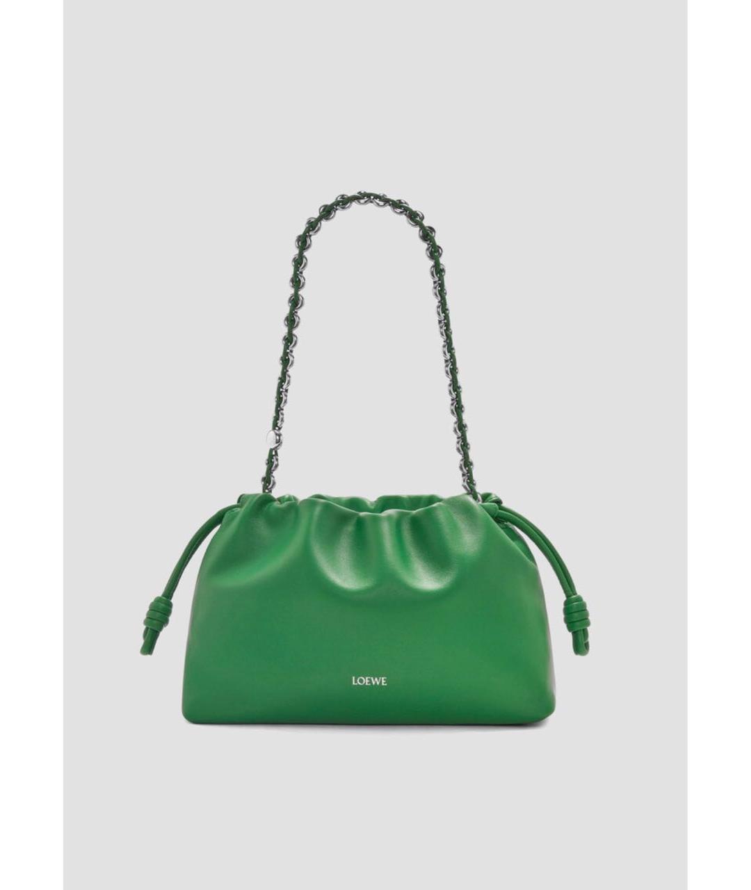 LOEWE Зеленая кожаная сумка через плечо, фото 6