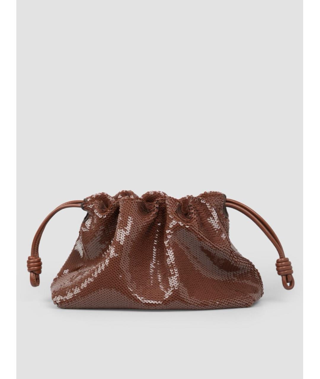 LOEWE Коричневая кожаная сумка через плечо, фото 6