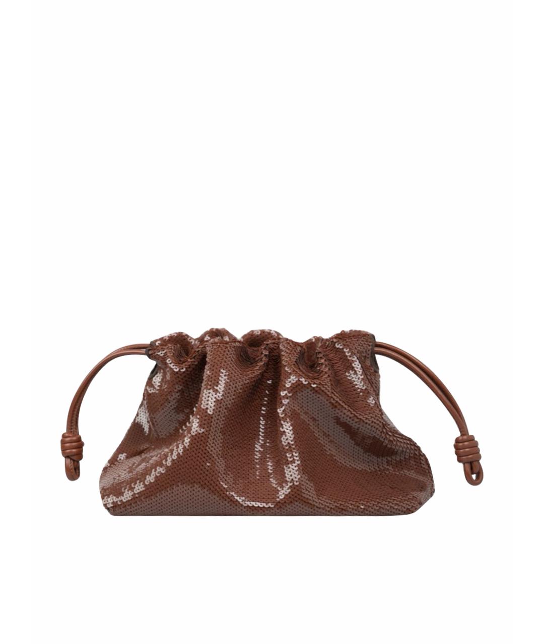 LOEWE Коричневая кожаная сумка через плечо, фото 1