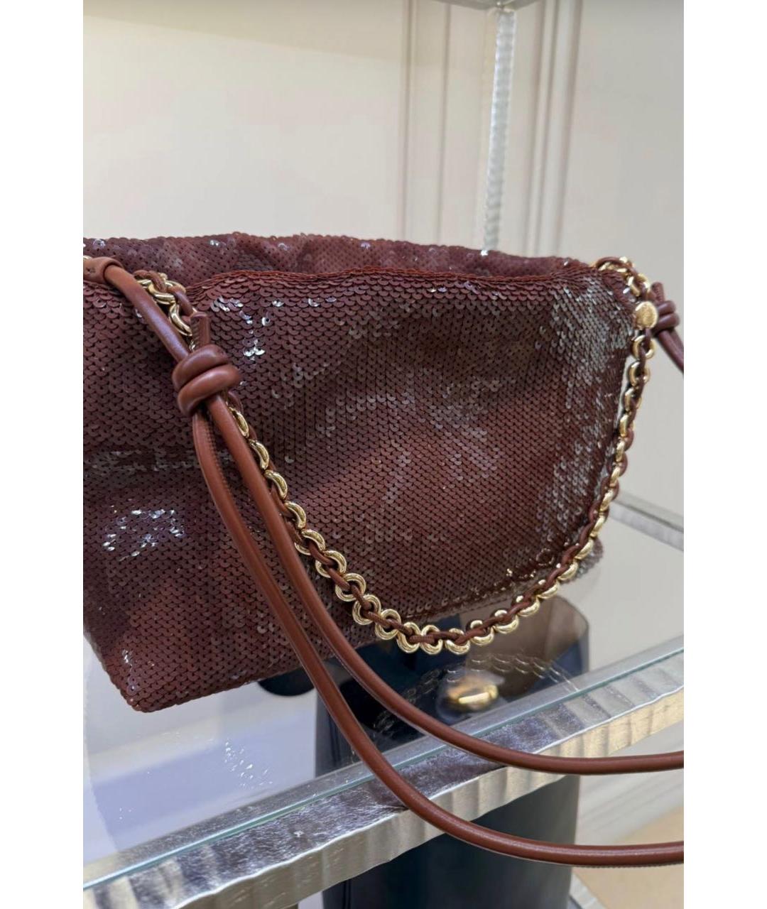 LOEWE Коричневая кожаная сумка через плечо, фото 5