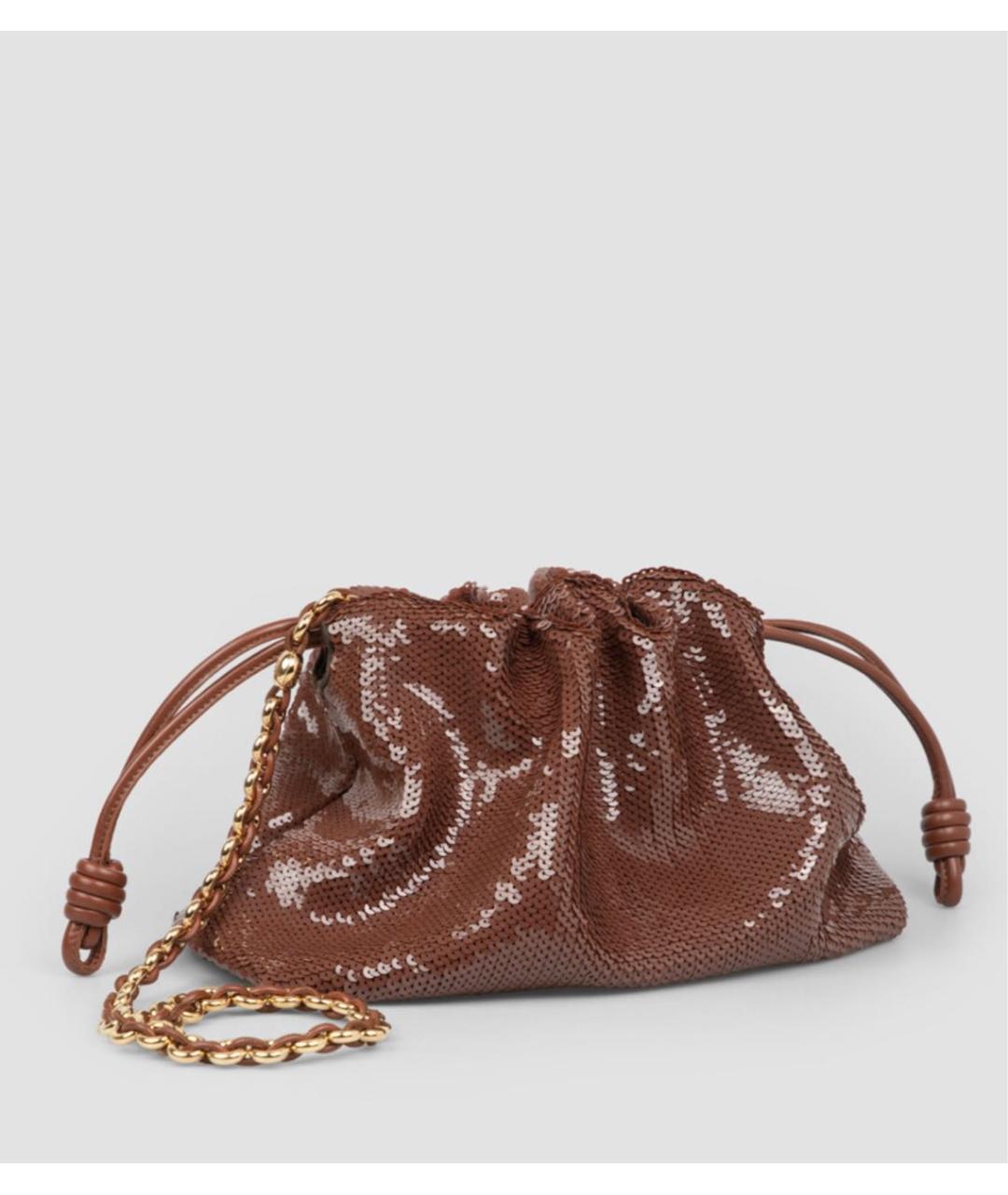 LOEWE Коричневая кожаная сумка через плечо, фото 4