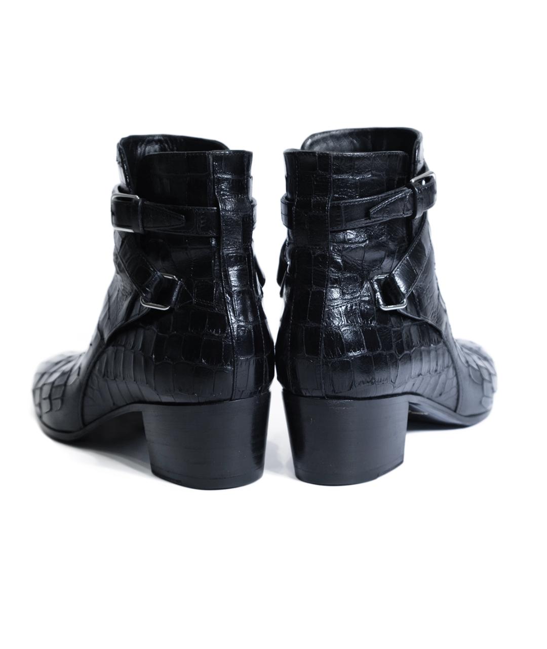 SAINT LAURENT Черные кожаные ботильоны, фото 5