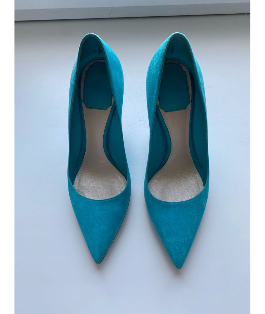 CHRISTIAN DIOR PRE-OWNED Голубые замшевые туфли, фото 2