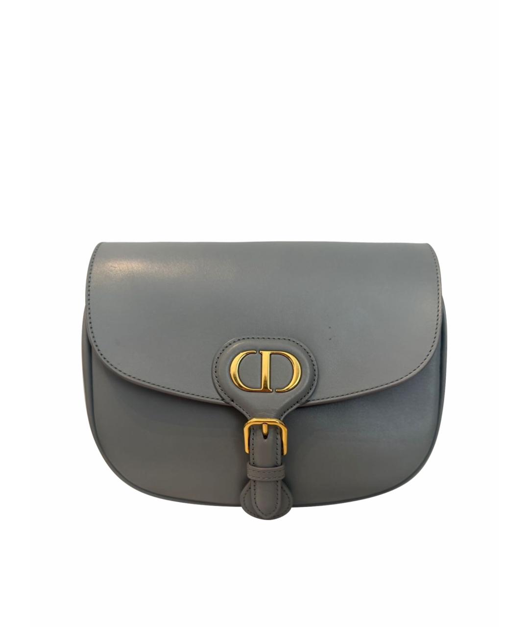 CHRISTIAN DIOR Серая кожаная сумка через плечо, фото 1