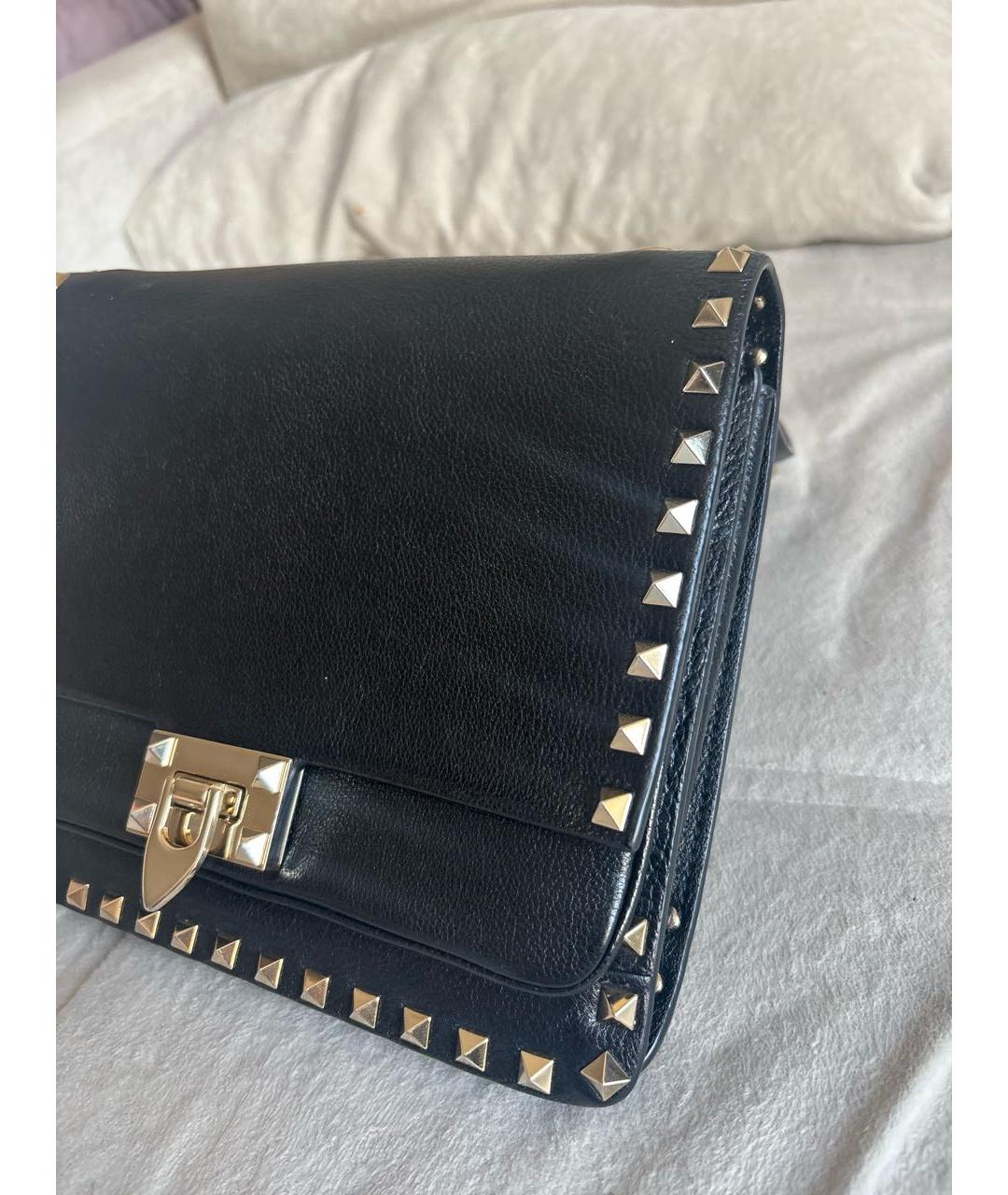 VALENTINO Черная кожаная сумка через плечо, фото 2