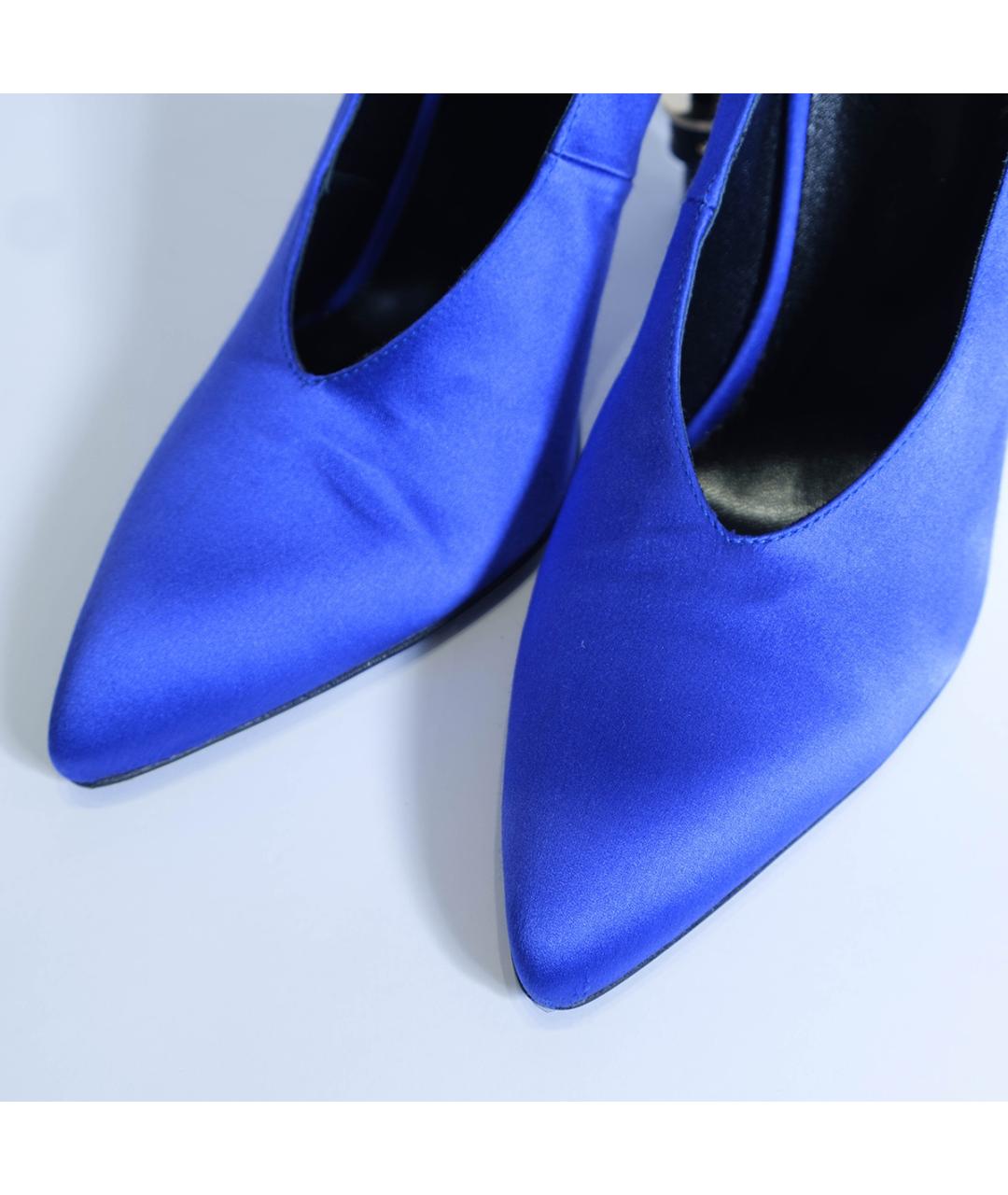 HERMES Синие текстильные туфли, фото 3