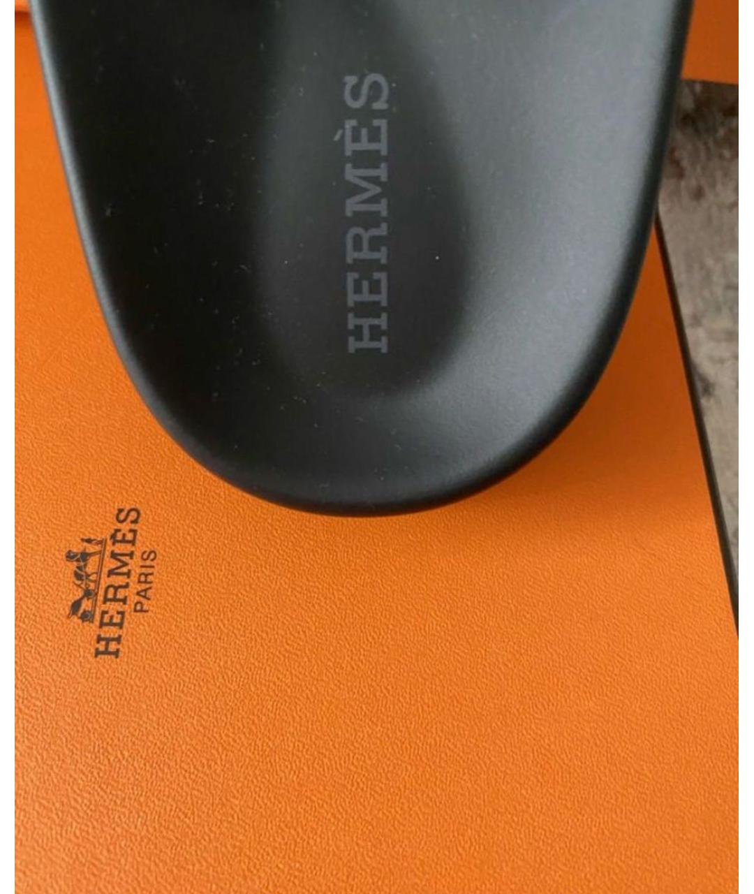 HERMES Коричневые кожаные сандалии, фото 3