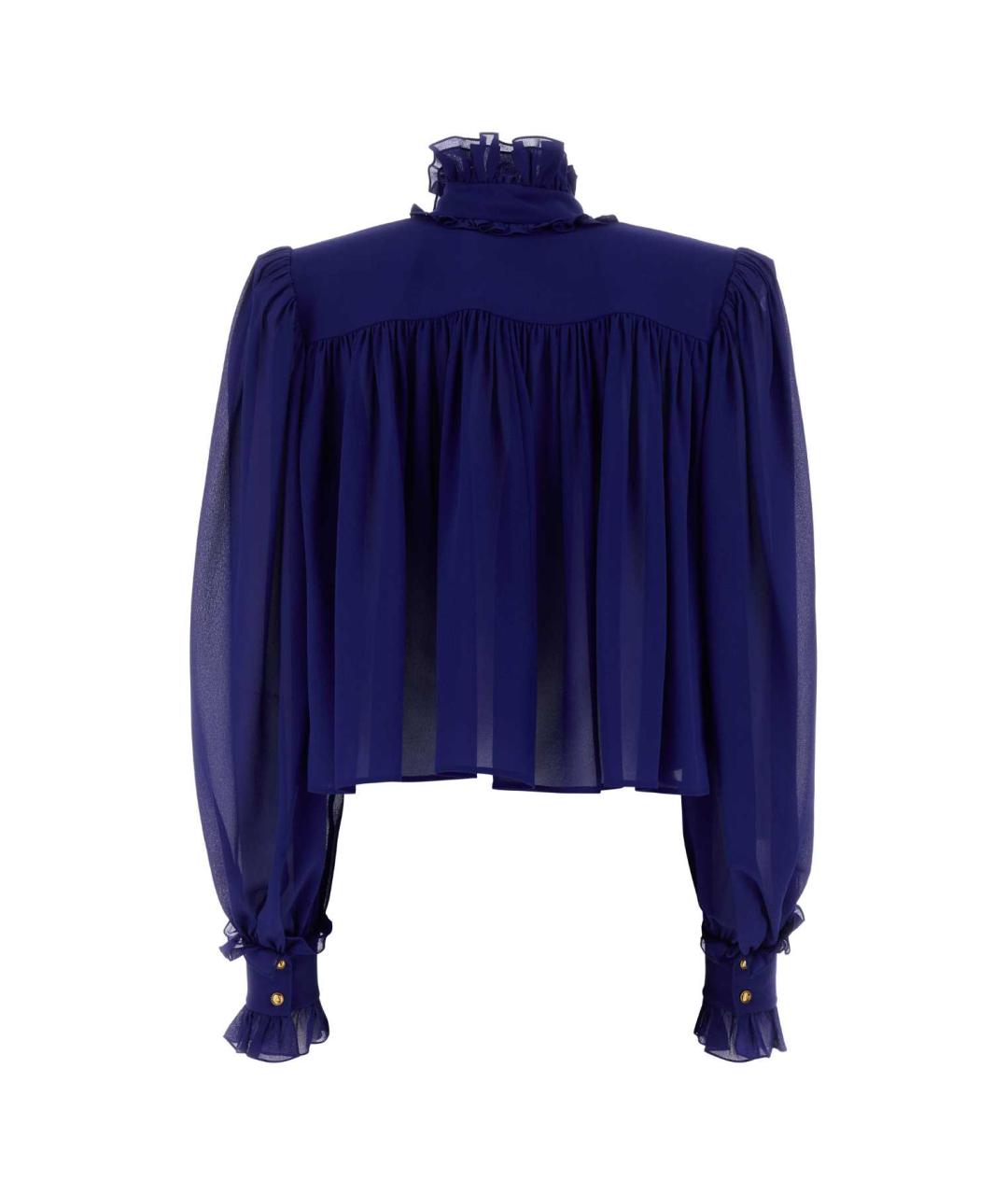 CHLOE Синяя шелковая блузы, фото 2