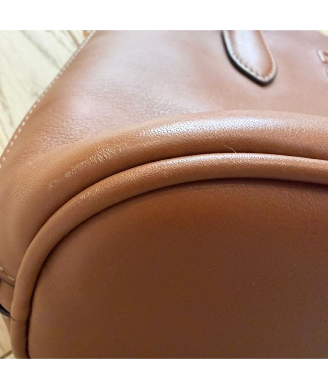 MIU MIU Коричневая кожаная сумка тоут, фото 7