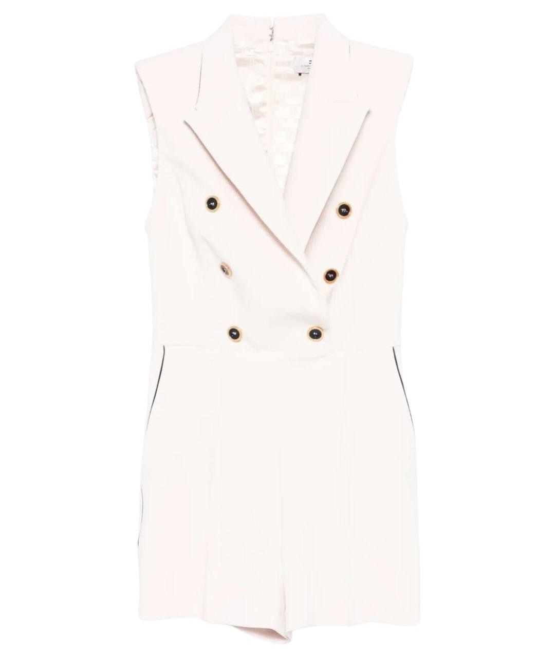 ELISABETTA FRANCHI Бежевый полиэстеровый комбинезон, фото 1