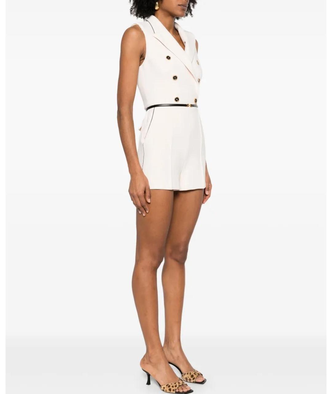 ELISABETTA FRANCHI Бежевый полиэстеровый комбинезон, фото 4