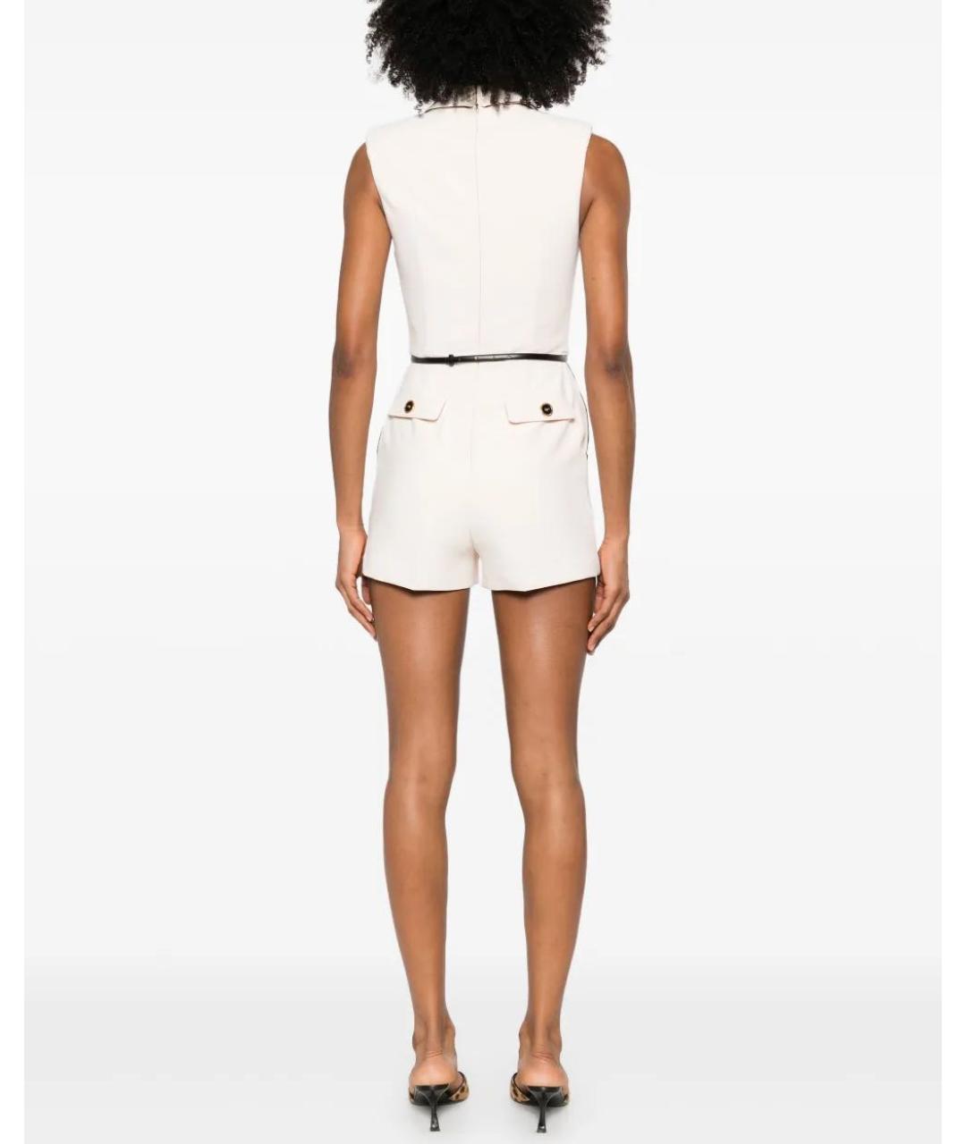 ELISABETTA FRANCHI Бежевый полиэстеровый комбинезон, фото 3