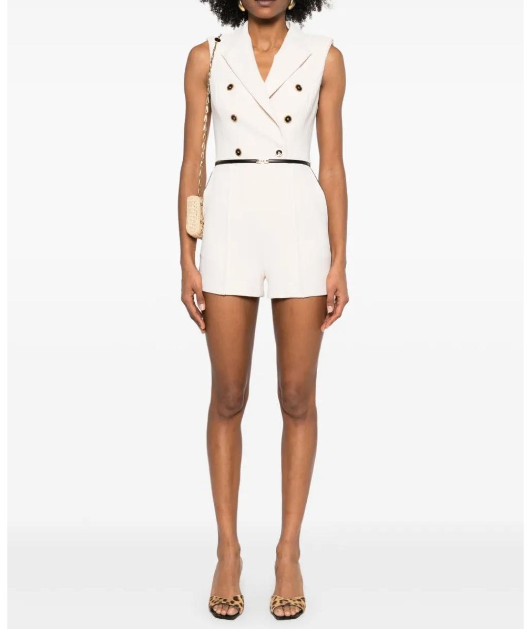 ELISABETTA FRANCHI Бежевый полиэстеровый комбинезон, фото 2