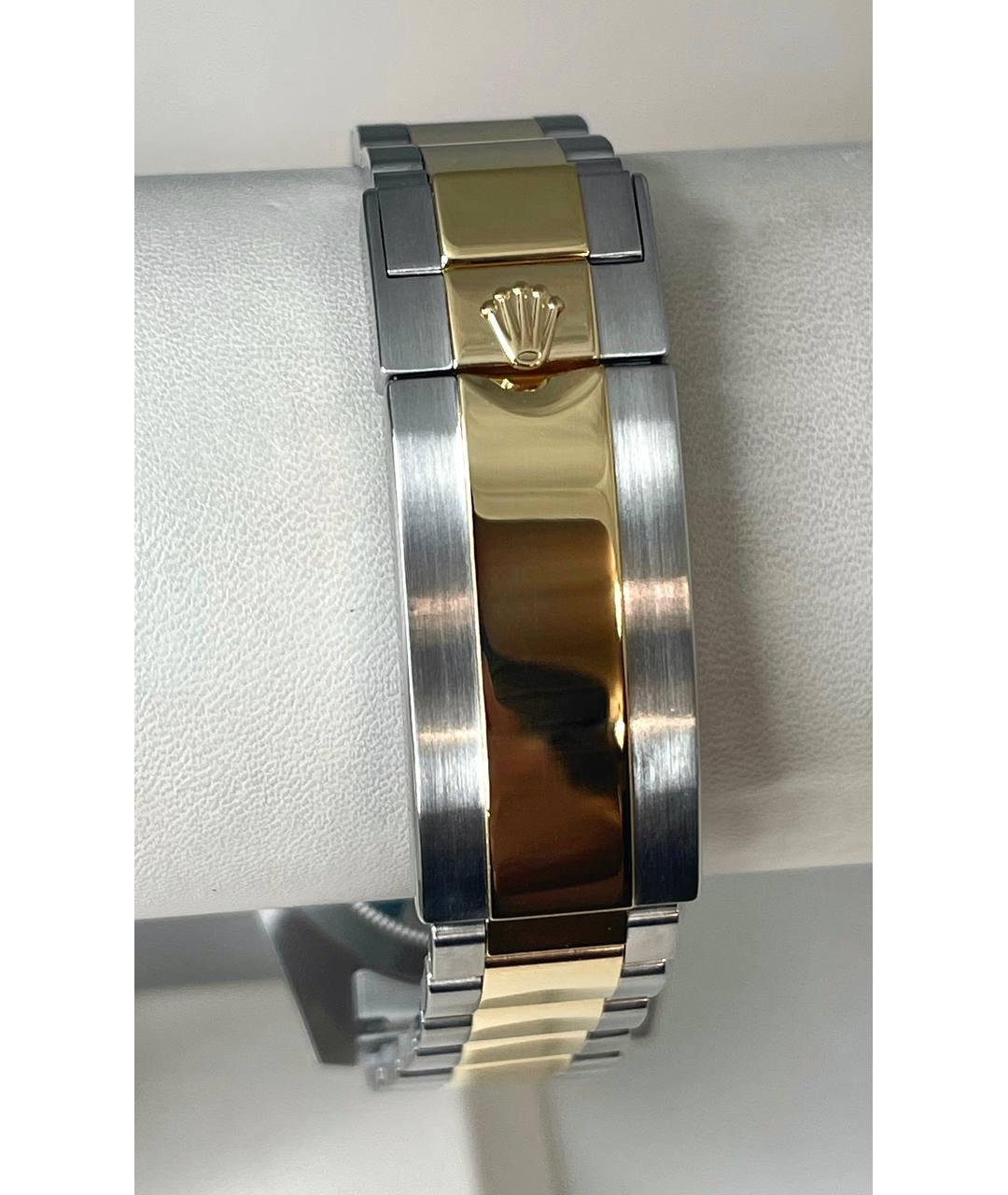 ROLEX Темно-синие часы из желтого золота, фото 5