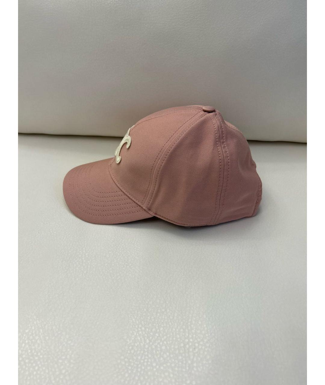 CELINE Розовая хлопковая кепка, фото 3