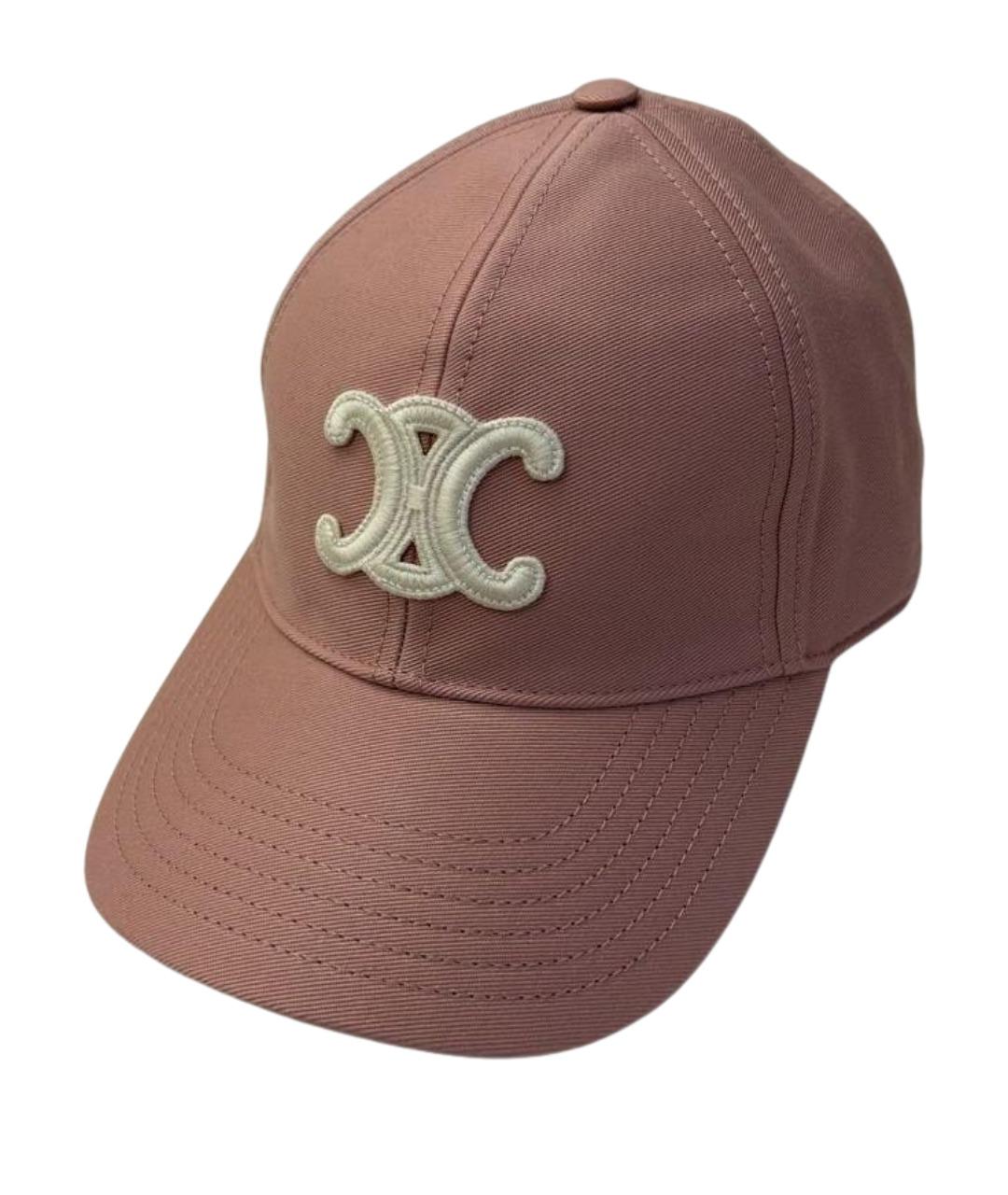 CELINE Розовая хлопковая кепка, фото 1