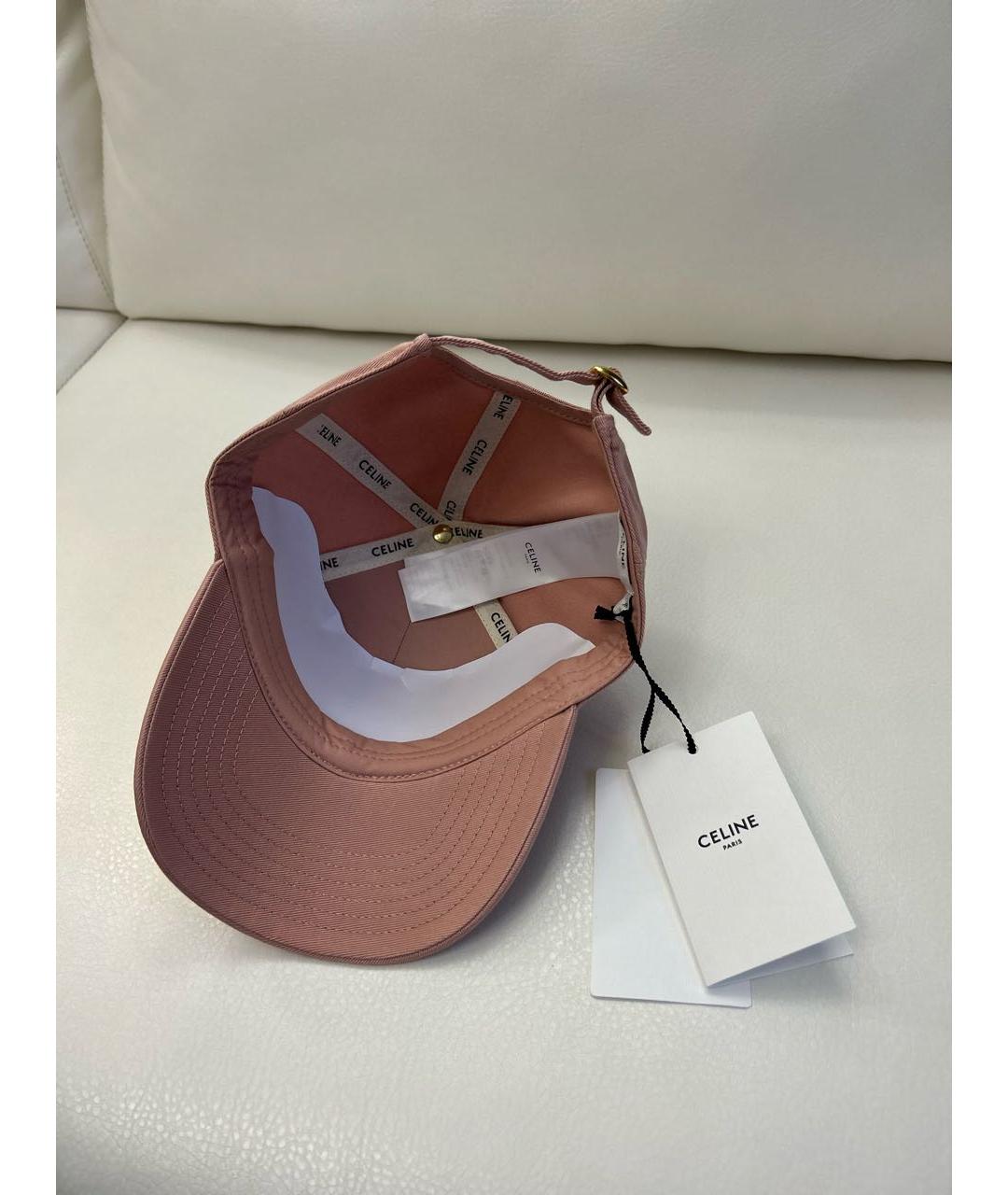 CELINE Розовая хлопковая кепка, фото 5